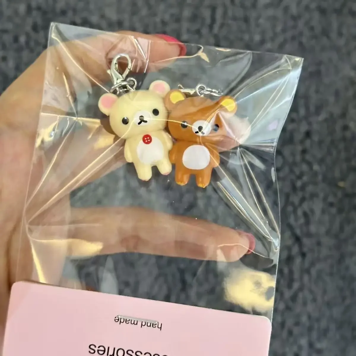 Super süßer Rilakkuma Cartoon-Bär Plüschpuppe & bezaubernder Schlüsselanhänger – Perfektes Geschenk für Paare an Feiertagen – Detail 2