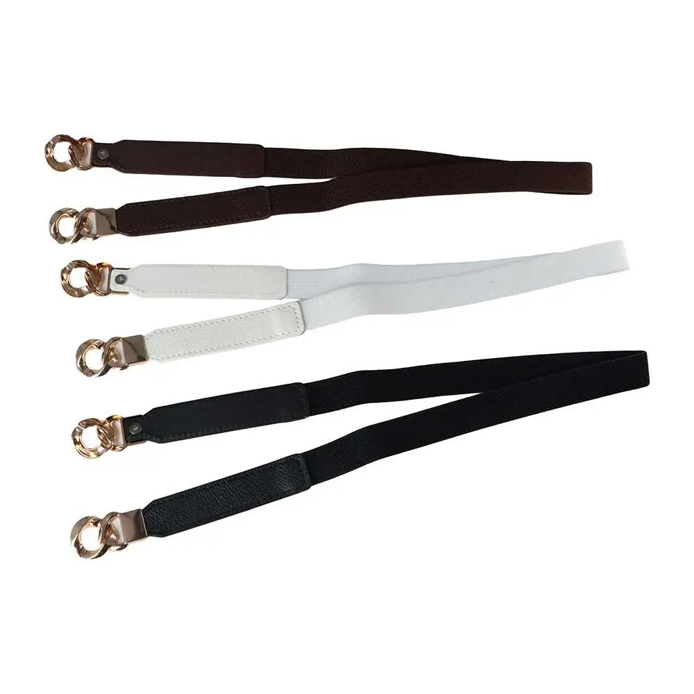 Female Fashion PU Leather Adjustable Elastic Buckle Waistband Waist Strap Women Waist Belt Dress Belts