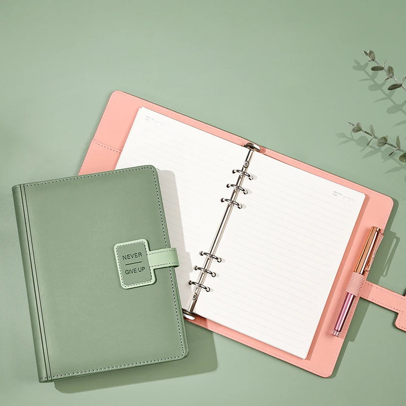 Diary A5 Notebook with 6 Rings Notepad and Journal Spiral Sketchbook Bullet Agenda Planner Stationery Organizer Card Note Book