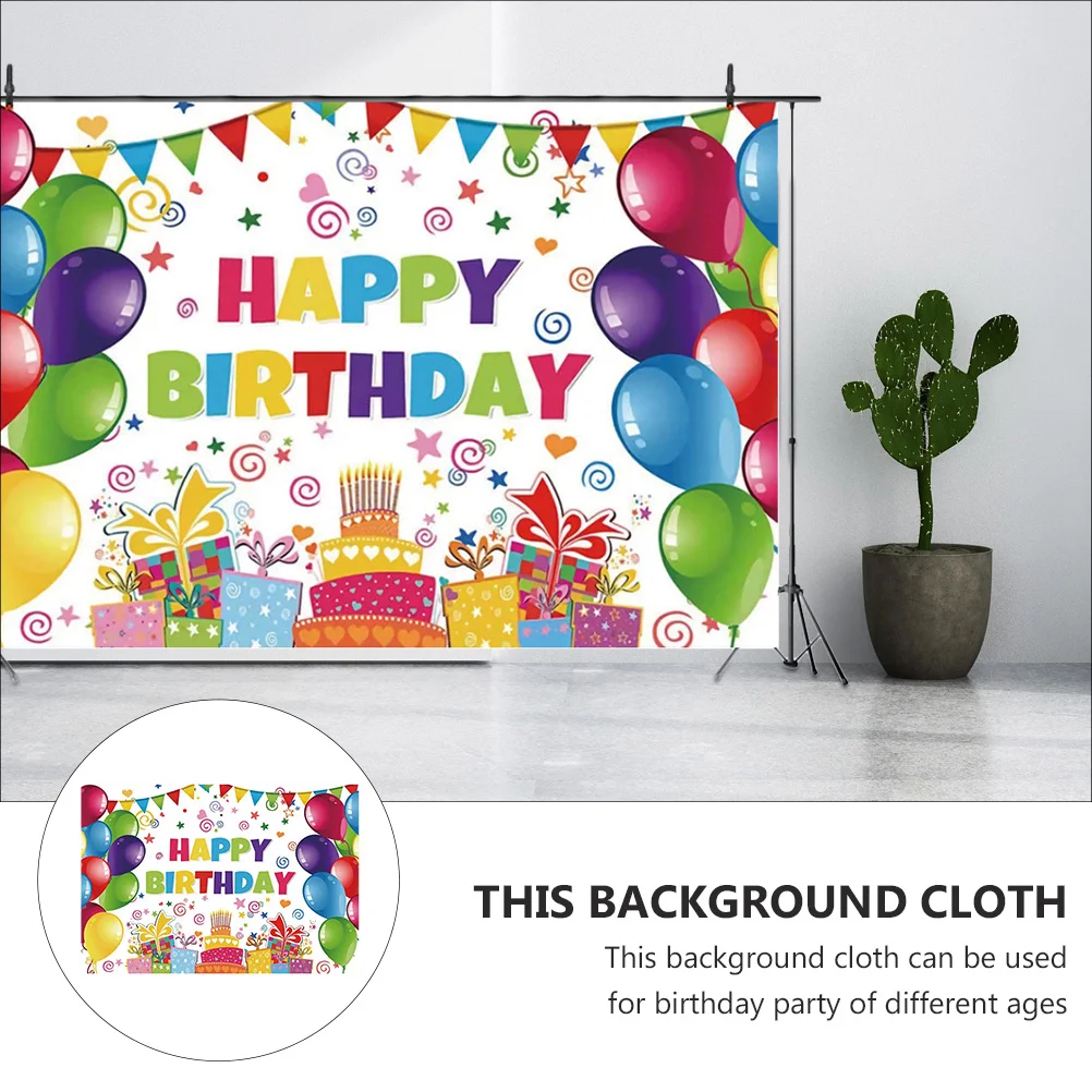 

Birthday Background Cloth Balloon Pattern Vinyl Multipurpose Photography Party Decoration Photo Backdrop Tapestry Wall Hanging