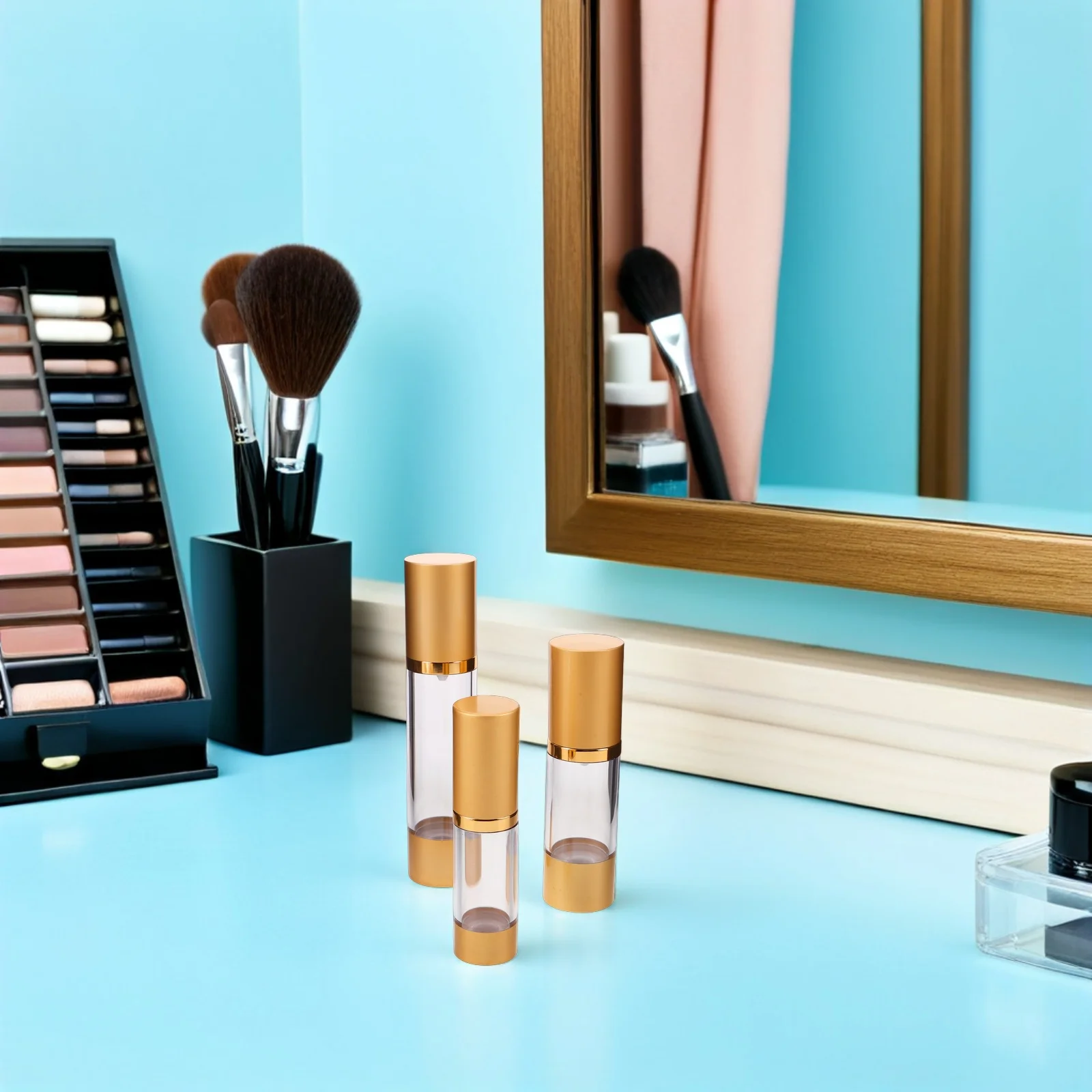 3 pezzi bottiglia sottovuoto 15 ml 30 ml 50 ml contenitore pompa airless per crema per il viso fondotinta siero contenitori da viaggio riutilizzabili