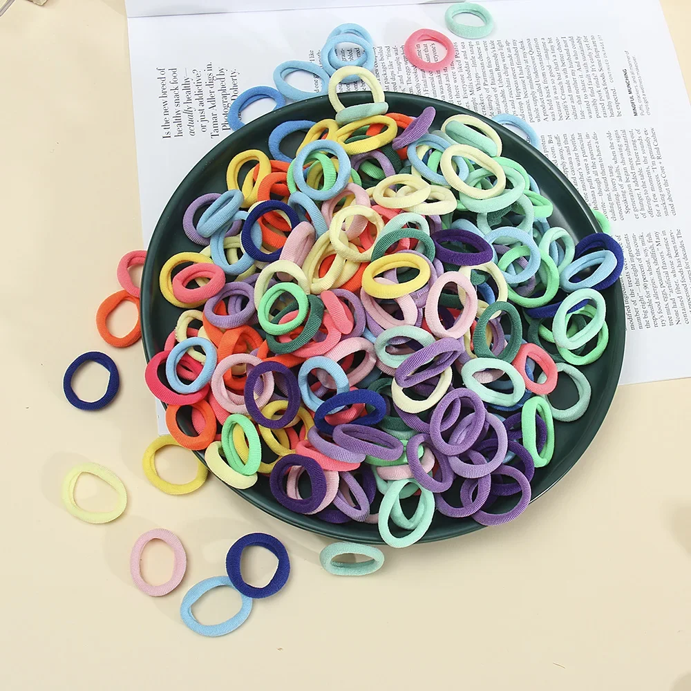 20/50pcs Kids Elastic Hair Bands Girls Sweets Scrunchie Rubber Band for Children Hair Ties Clips Headband Baby Hair Accessories