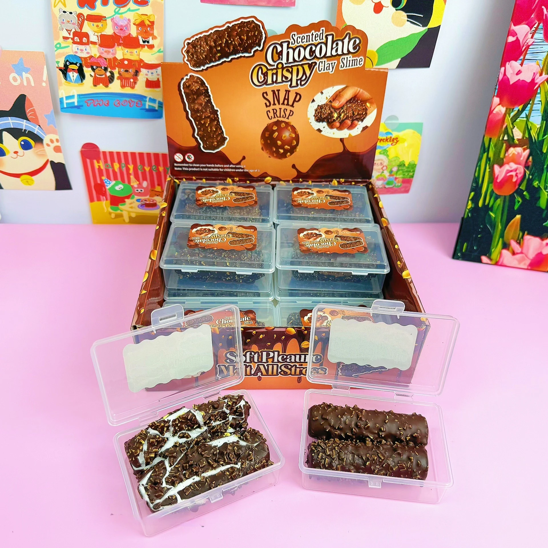 crispy-chocolate-bar-clay-stress-relief-toy-squeeze-fidget-sensory-toy-for-adult-relaxation