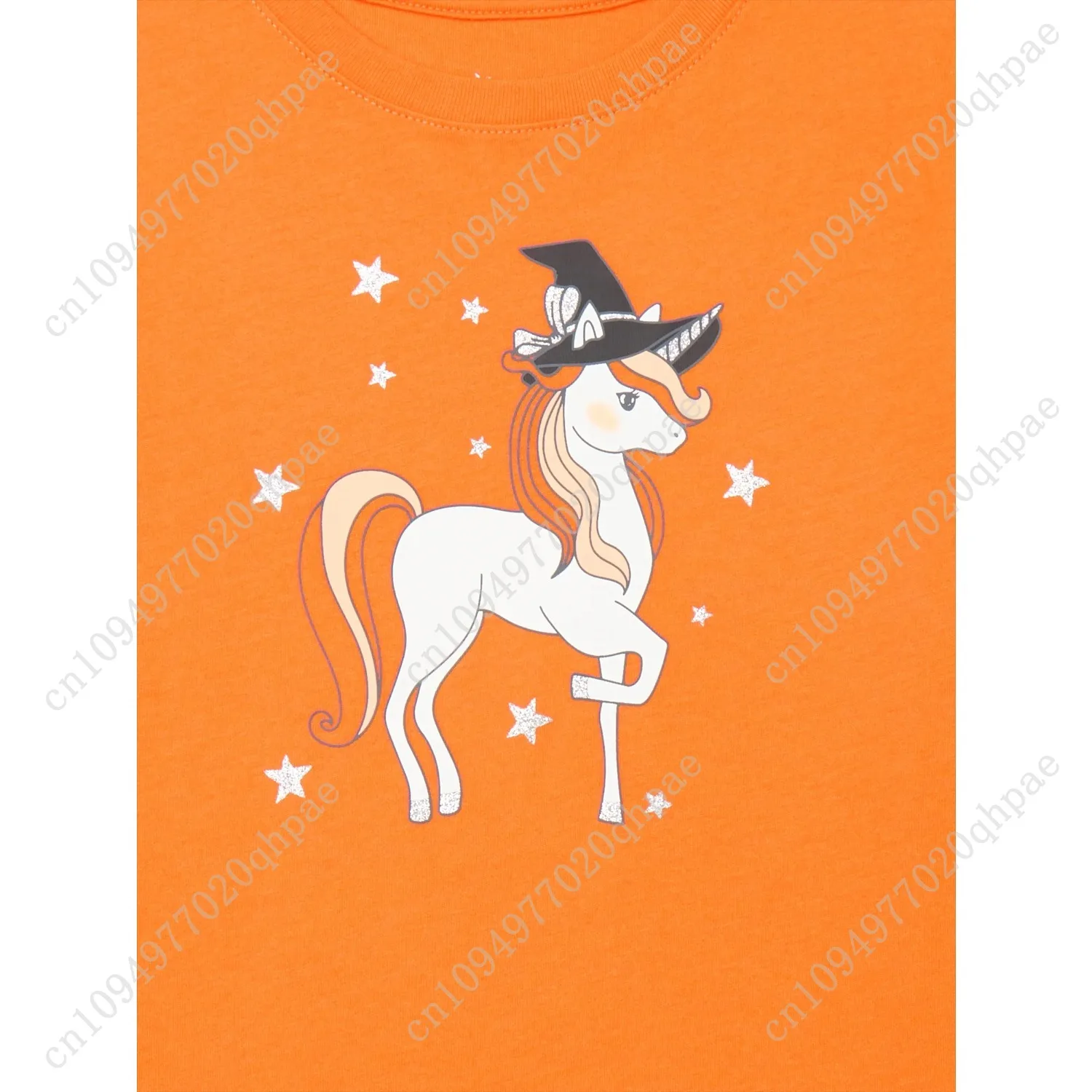 تي شيرت برسومات الهالوين للفتيات بأكمام قصيرة من الطريق للاحتفال، مقاسات 4-18 #2