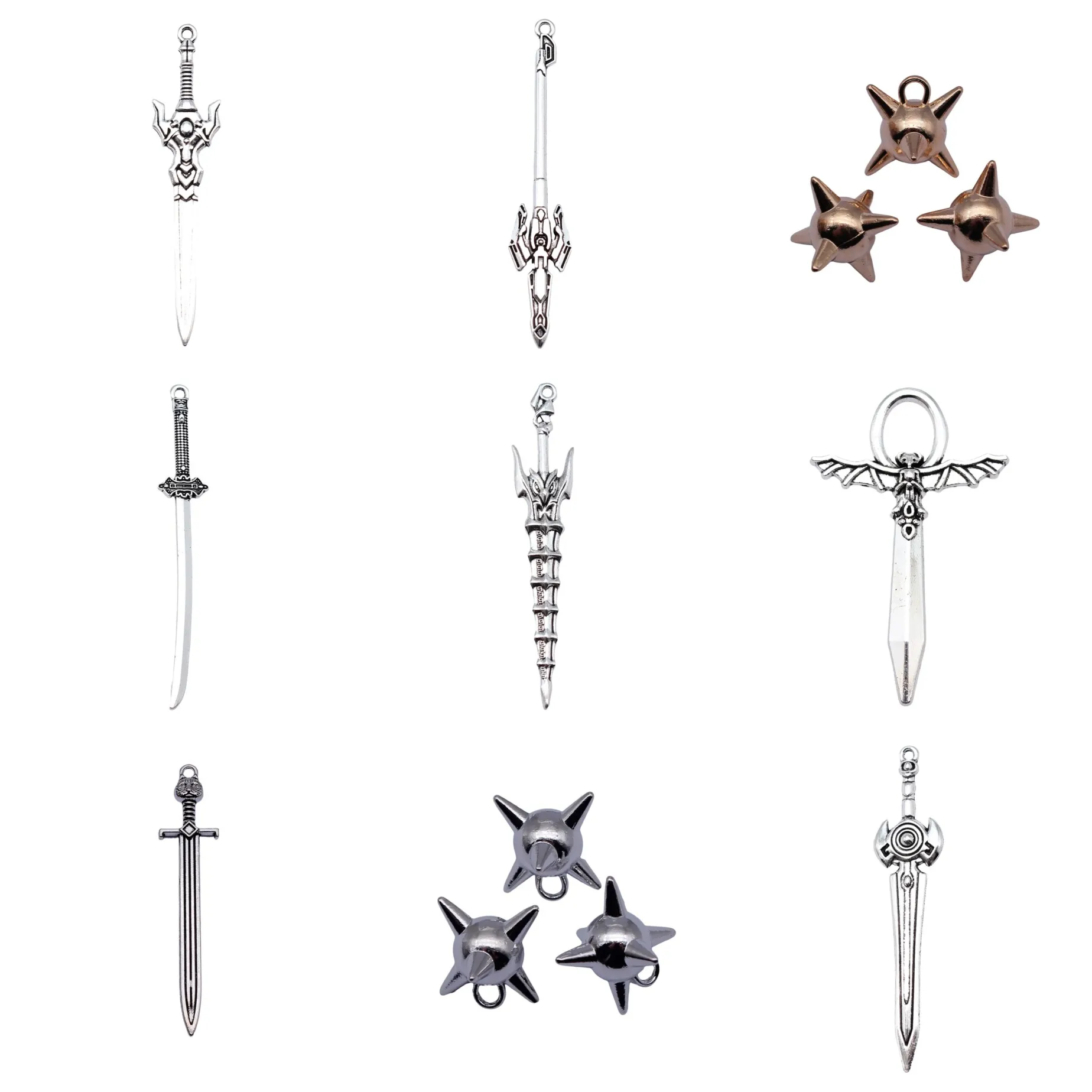 Antique Silver Color Cosplay Costume Themed Charms Pendant Party For Bracelet Necklace Earring Jewelry Making Findings