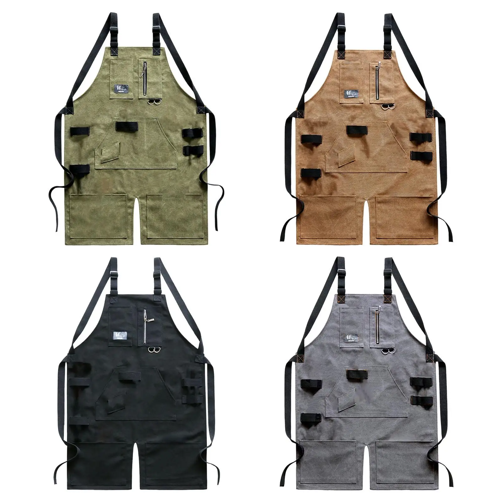 

Heavy Duty Canvas Work Apron Multi Pockets for Machinist Carpenter