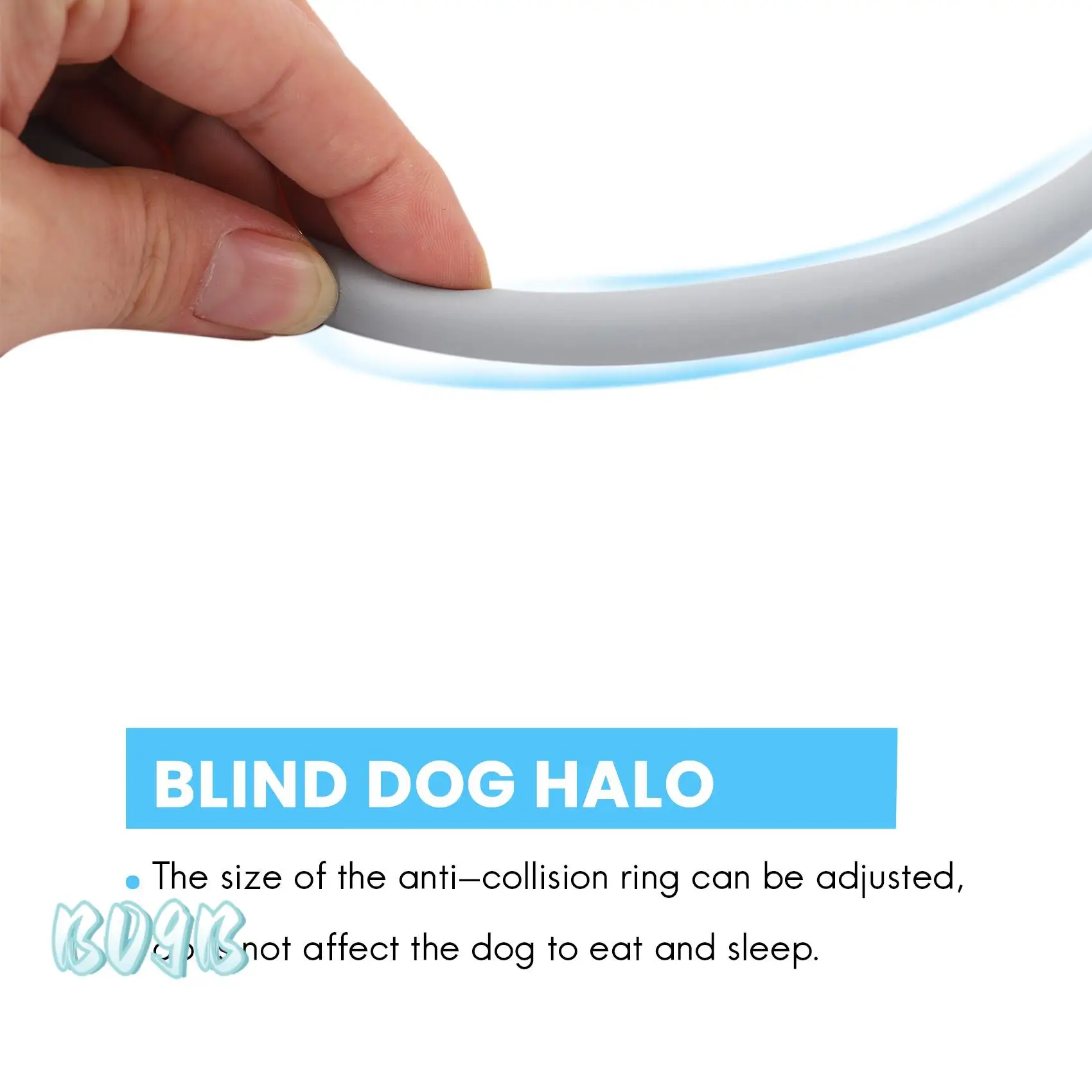 

Blind Dog Harness Guiding Device, Halo Prevent Collision & Build Confidence Blind Dog Accessories-B09B