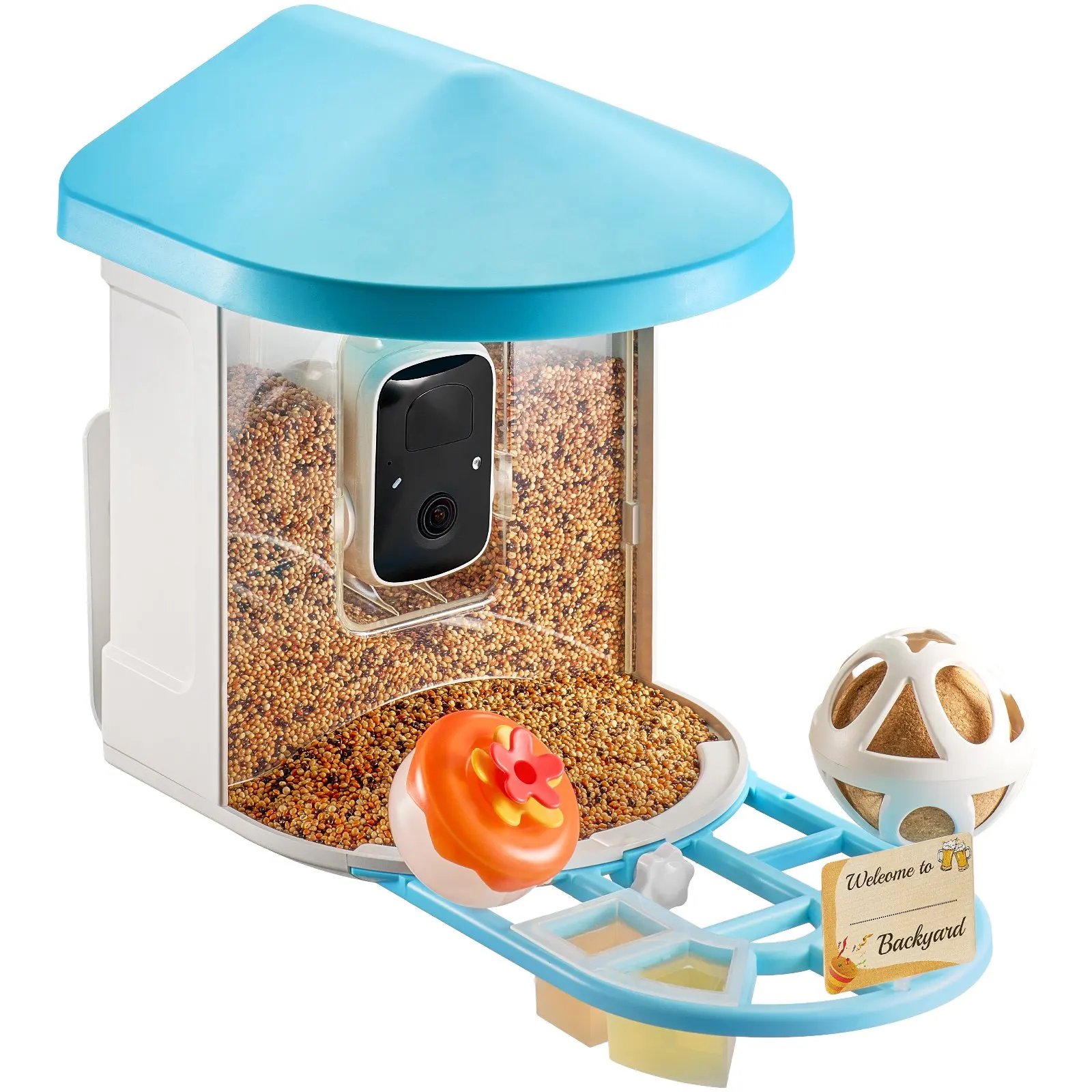 Smart Bird Feeder With Camera 2K HD AI Identify Bird Species Auto Capture