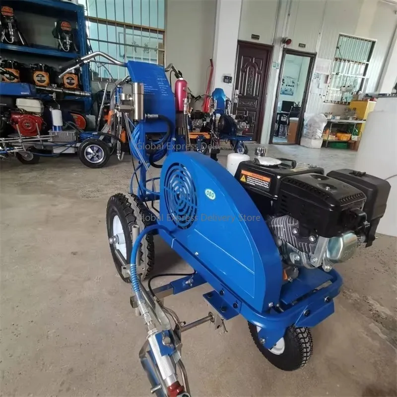 High-Pressure Airless Road Line Marking Machine - Cold Paint Traffic Marker with Engine Motor & PLC Core Components