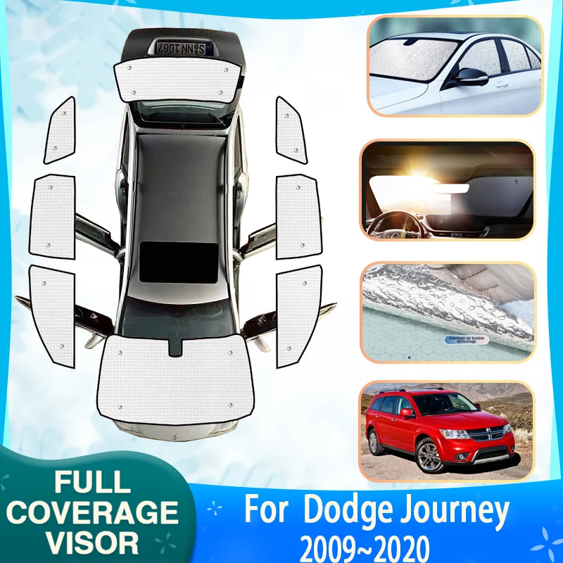 

Car Full Covers Sunshades For Fiat Freemont Dodge Journey JC 2009~2020 Windows Sun Visors Sunscreen Window Sunshades Accessories