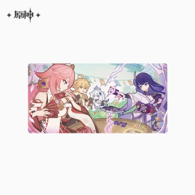 Anime Cartoon Genshin Impact Game Peripheral Seven Saints Call Duel Event Series Cute Yae Miko Raiden Shogun Tartaglia Mouse Pad