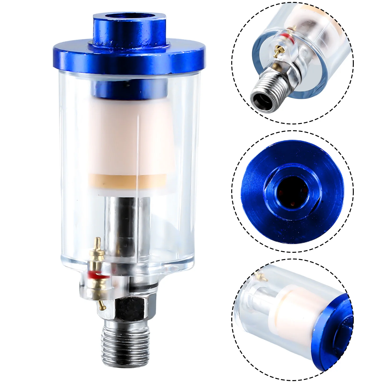 

High Pressure Water Oil Separator For Compressor Paint Pneumatic Spray Tool Parts Filter Solid Air Pollutant Accessories