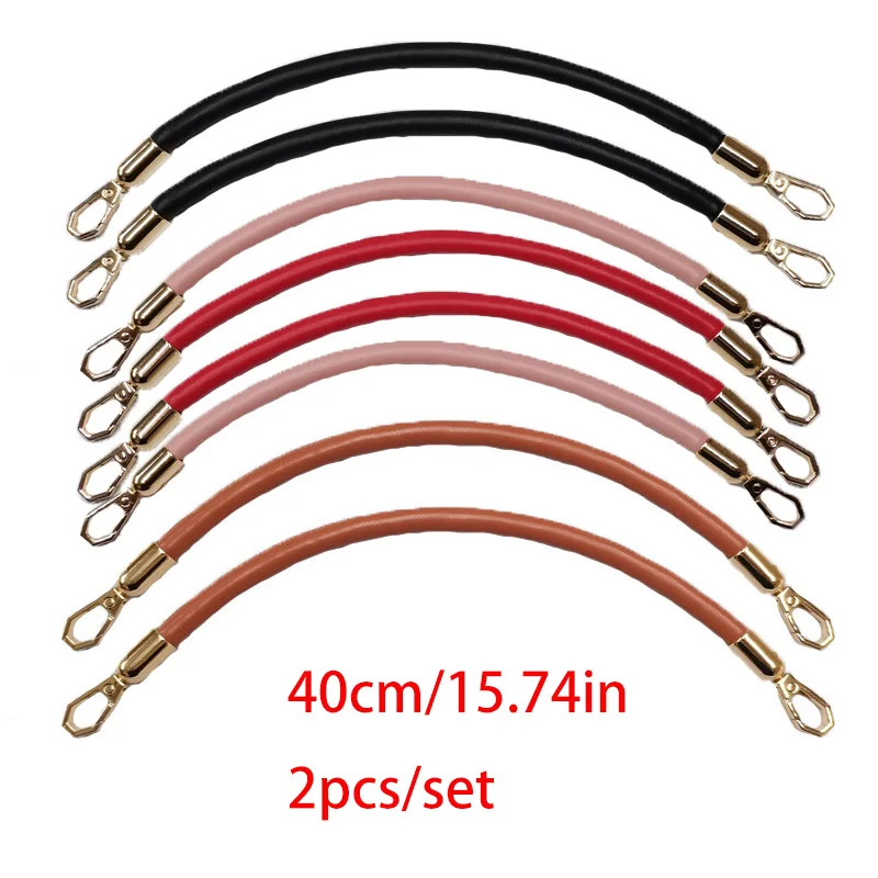 2 Stück 40 cm lange DIY-Geldbörsen-Herstellungsgurte aus elegantem gewebtem PU-Leder – verstellbare Ersatz-Schultergurte mit goldener Schnalle, in verschiedenen Farben erhältlich – robuste