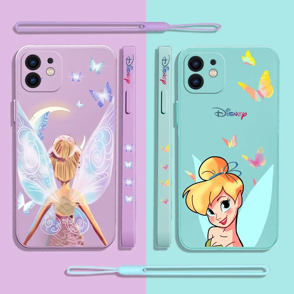 Cute Cartoon Tinkerbell Phone Case For Samsung Galaxy S23 S22 S21 S20 Ultra Plus FE S10 S9 S10E Note 20 ultra 10 9 Plus Cover