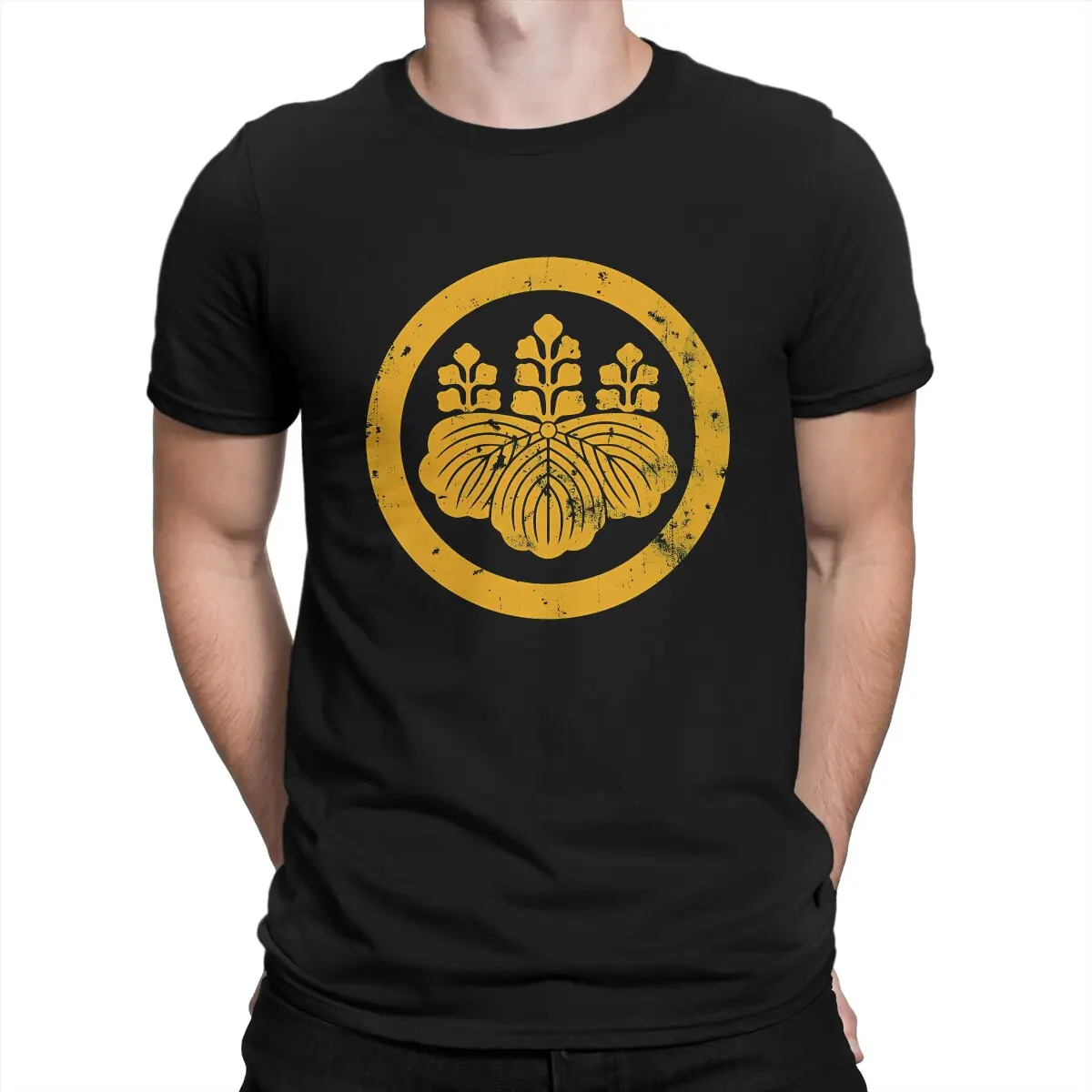 

Toyotomi Man's TShirt Japanese Clan Crest Logo O Neck Tops Fabric T Shirt Funny Top Quality Birthday Gifts