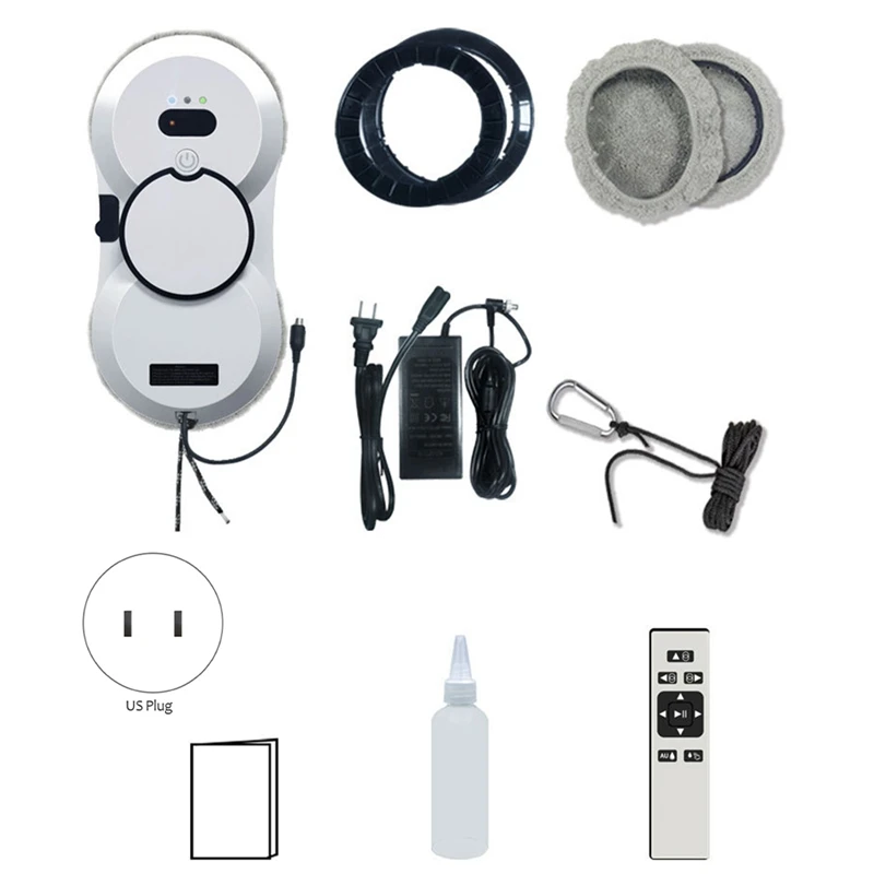 창문 청소 로봇, 5600PA 흡입 스프레이, 전기 창문 청소 로봇, 낙하 방지 리모컨 진공 청소기, 미국 플러그 내구성