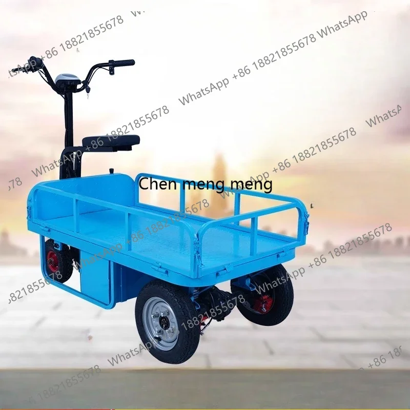 Elektrischer Flachbett-Handwagen, Lager, Handschieber, Transport, Ziehen von Waren, kleiner Wagen