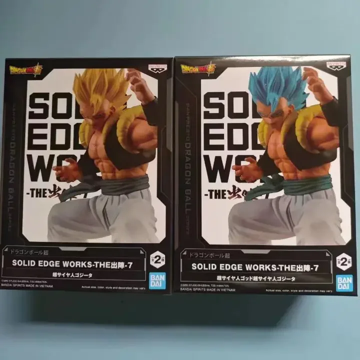 Em estoque original bandai banpresto borda sólida funciona a partida 7 dragon ball gogeta anime figura modelo brinquedos presentes colecionáveis