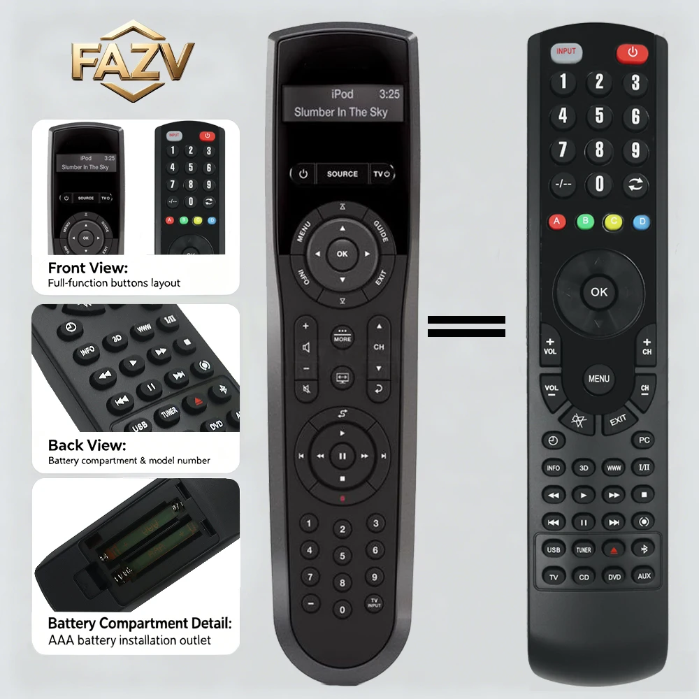 FAZV New Remote Control for BOSE RC-X35 Lifestyle 535/525/235/135 V35/V25 SoundTouch I/II/III Home System