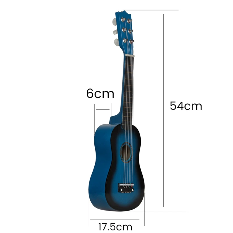 Ukelele Soprano de 21 pulgadas, guitarra Hawaiana de 6 cuerdas, instrumentos musicales para principiantes de música, duradero