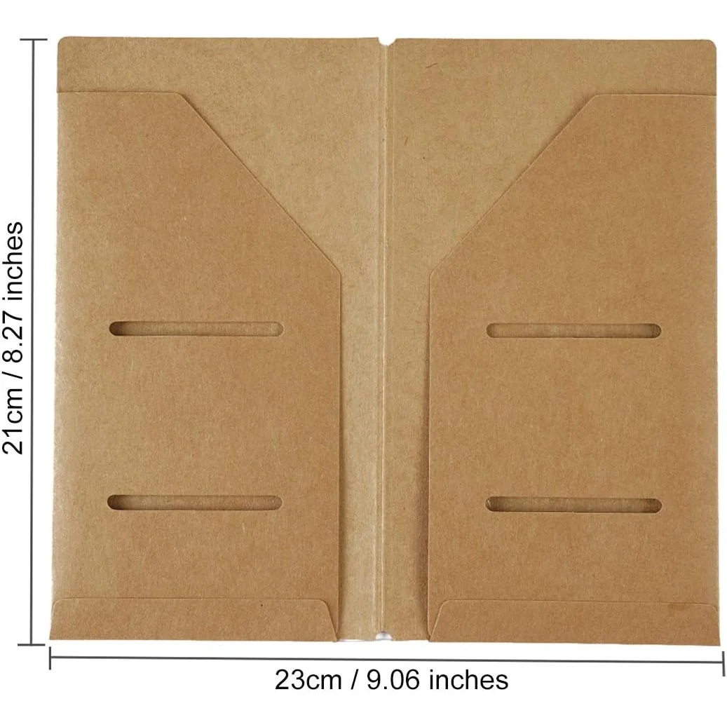 2 Pcs/Folder Zipper PVC Protective Storage Bag Traveler Diary Accessory Supplementary Pack For Standard Size Traveler Notebook