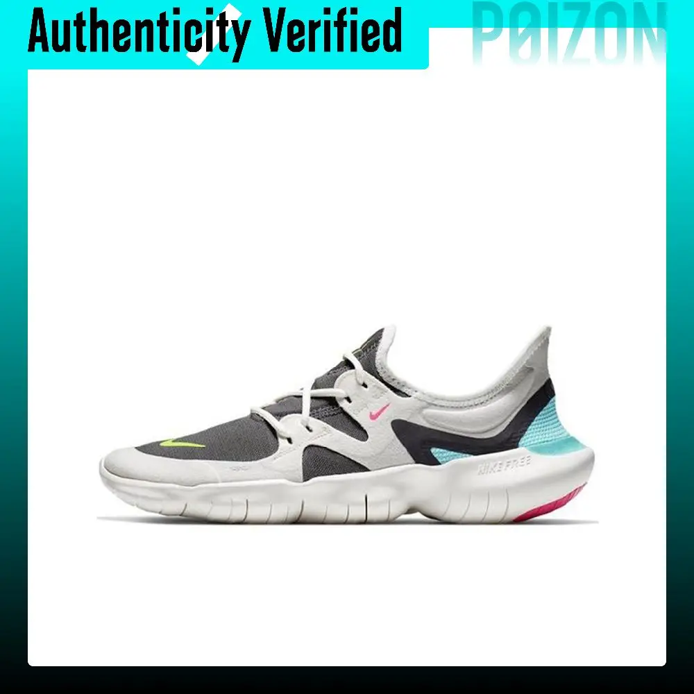 Nike Free RN 5.0 Running Shoes Women's Low-top Gray/Yellow AQ1316-100