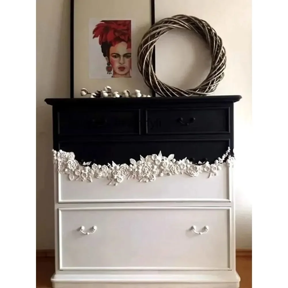 

FG17French Retro Wood Carved Chest of Drawers European Entry Lux Art Entrance Locker