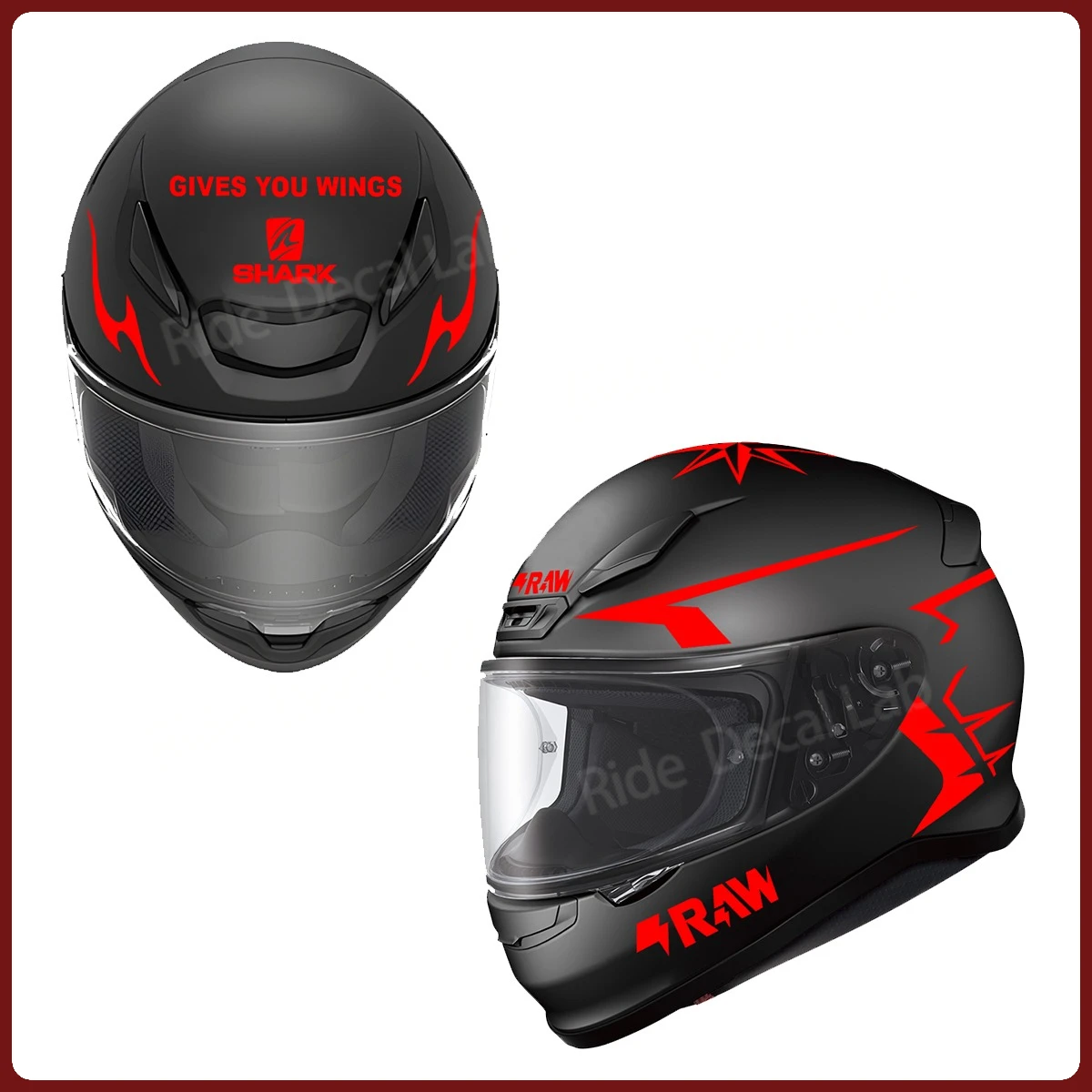 Motorcycle Helmet Decals Flame Decals Line Decals Motorcycle Customization Vinyl Decals