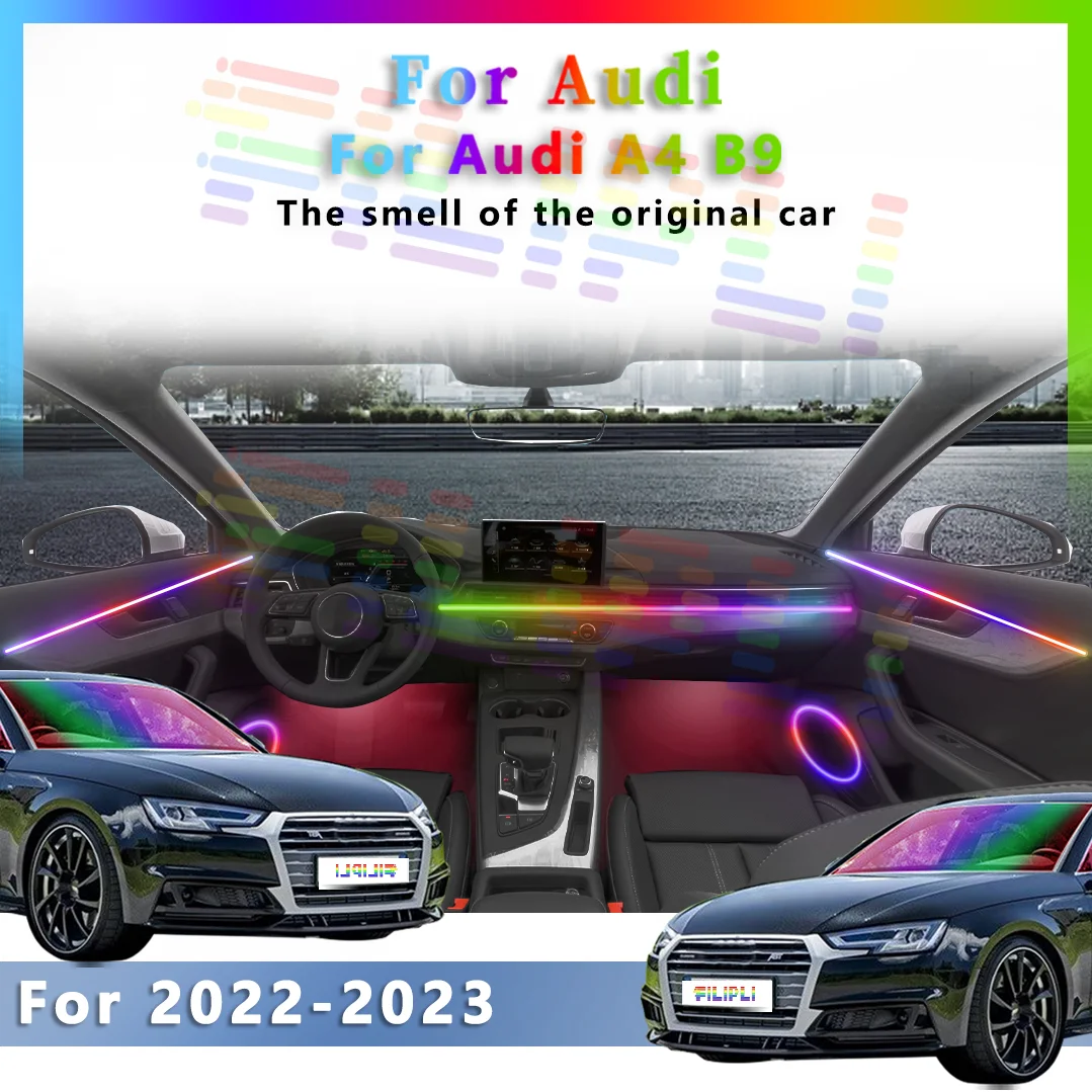 

Car Environmental Ambient Light Interior Strip Lamp For Audi A4 B9 2016-2025 Full Color Streamer LED Decoration RGB Symphony