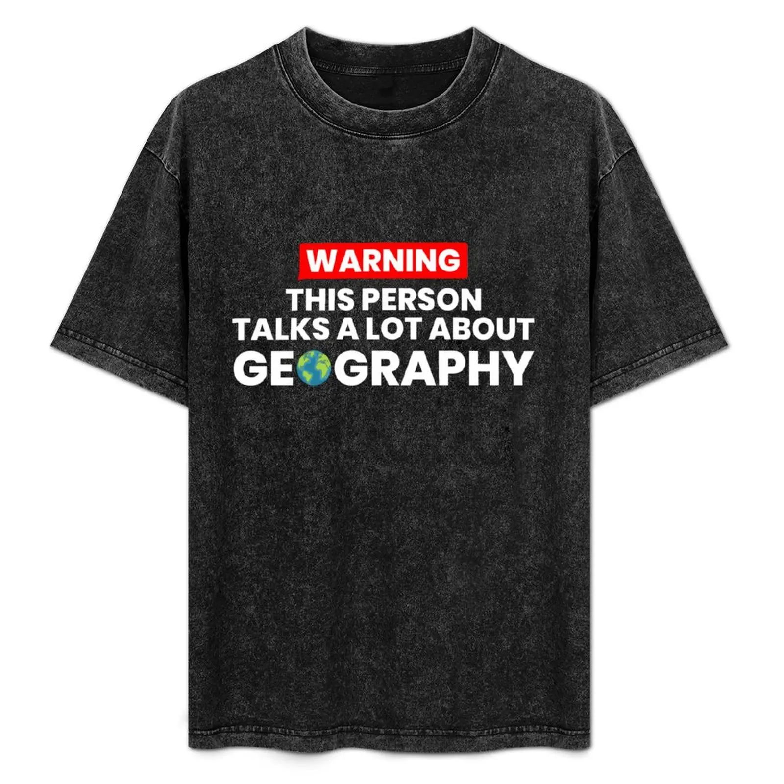 T-shirt décontracté à manches courtes respirant pour les amateurs de géographie