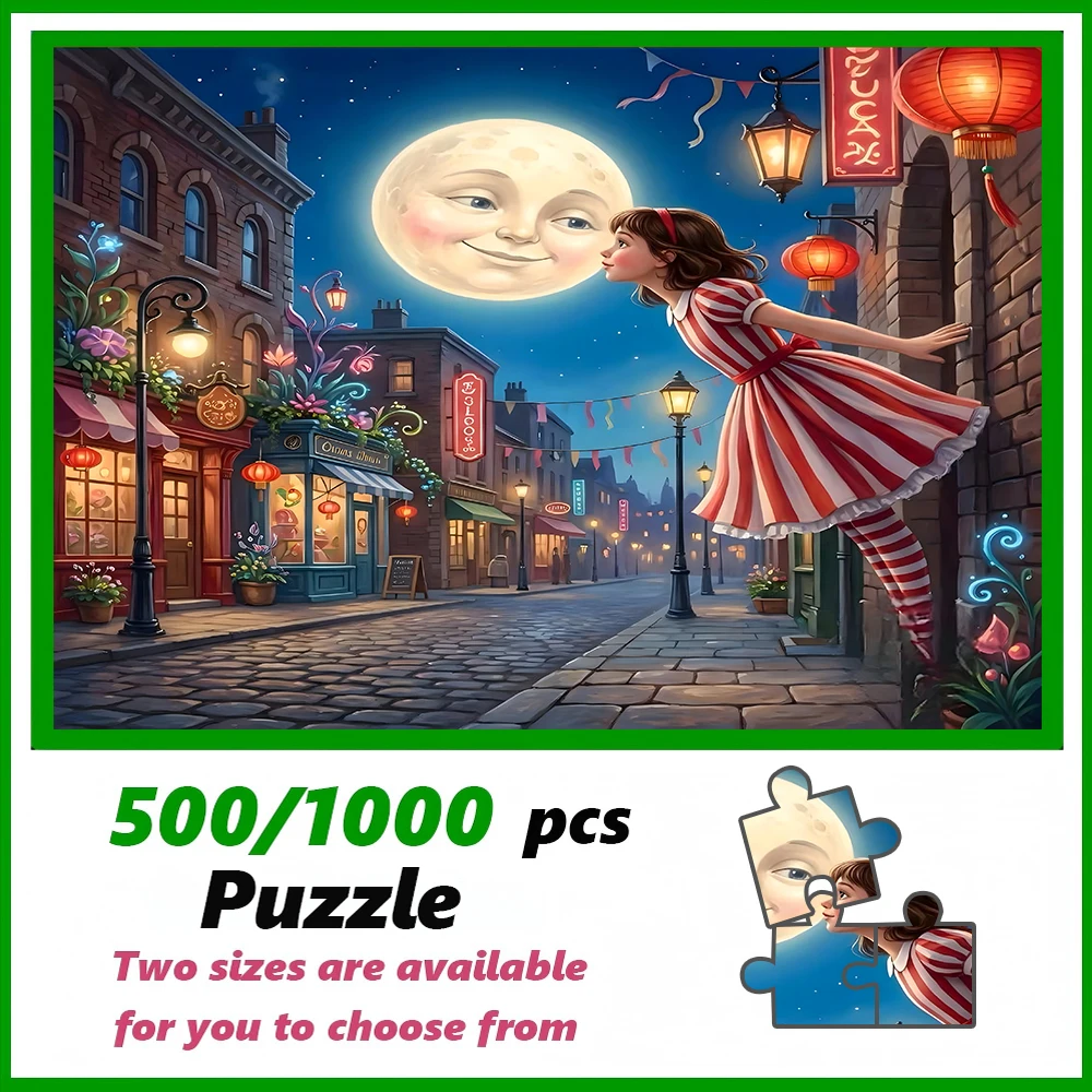 

A high-quality 500/1000-piece puzzle, perfect for adults, is a fun family game that helps relieve stress and is great for birthd