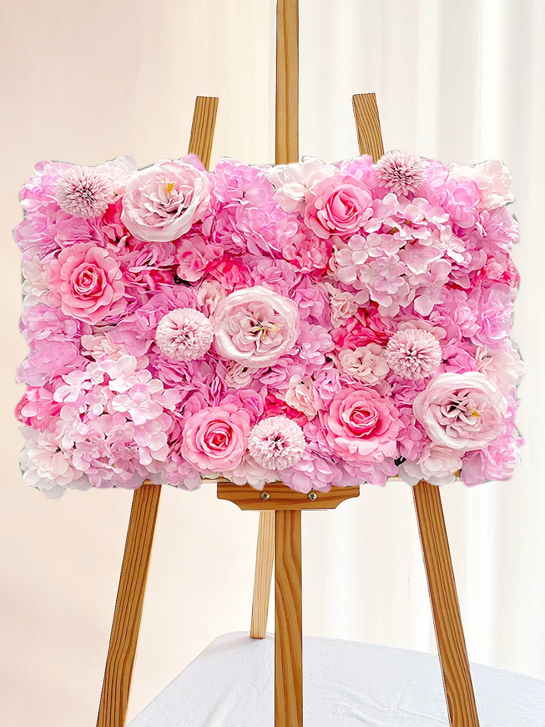 1pcs Artificial Flower Wall Wedding Background Decoration Lawn Pillar Road Lead Flower Arch Silk Rose Hydrangea White Flower