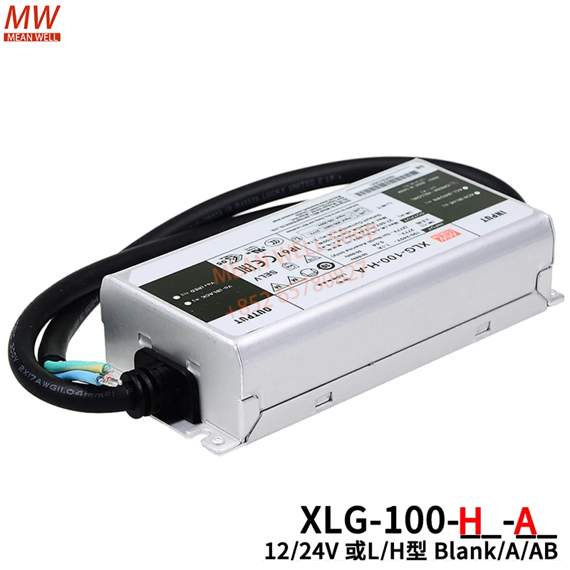 Original MEAN WELL 100W Constant Current Mode LED Driver Switching Power Supply XLG-100-12-A XLG-100-24-A XLG-100-H-A