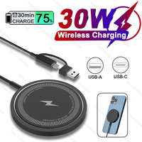 PD Magnetic Wireless Charging For iPhone 15 14 13 Pro Max USB Tpye-C Charger For Samsung S24 S23 Ultra Xiaomi Fast Charge Cable