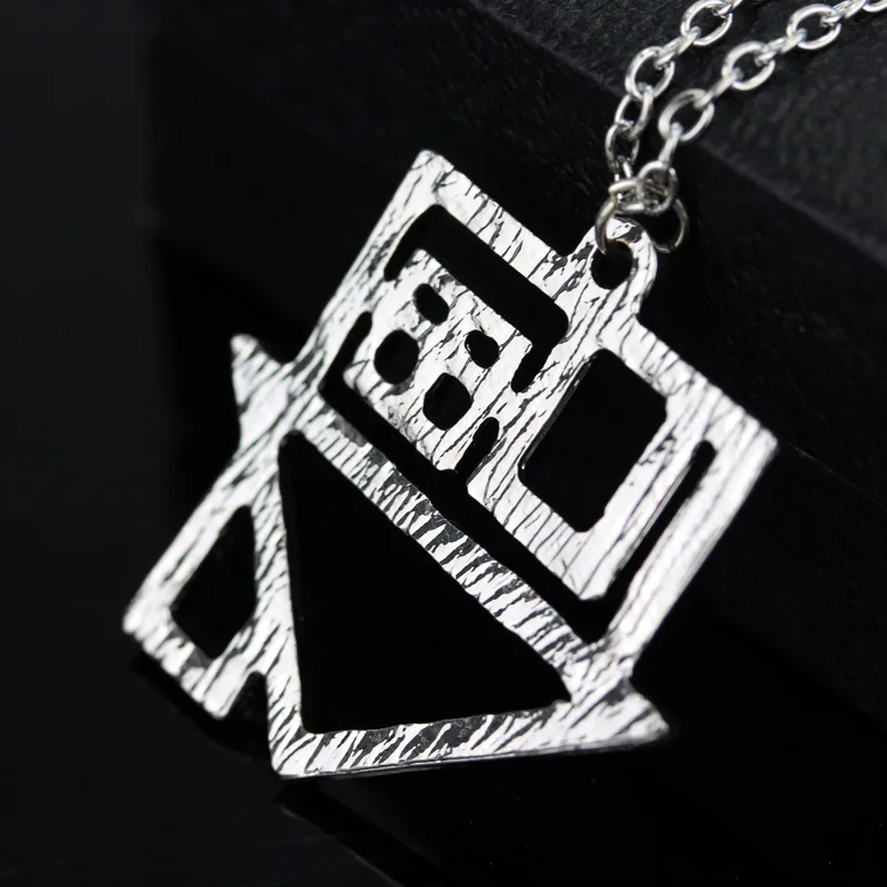 Simple Fashion Hip Hop Rock Music Necklace Pendant Hollow House Logo Pendant Street Niche Punk Creative Trend Party Accessories image 6