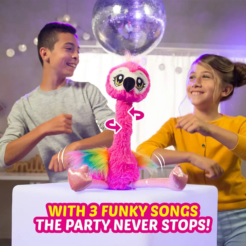 ZURU Pets Alive Frankie The Funky Flamingo Electric Dancing Plush Toys Cute and Fun Interactive Toys Perfect Gift for Friends