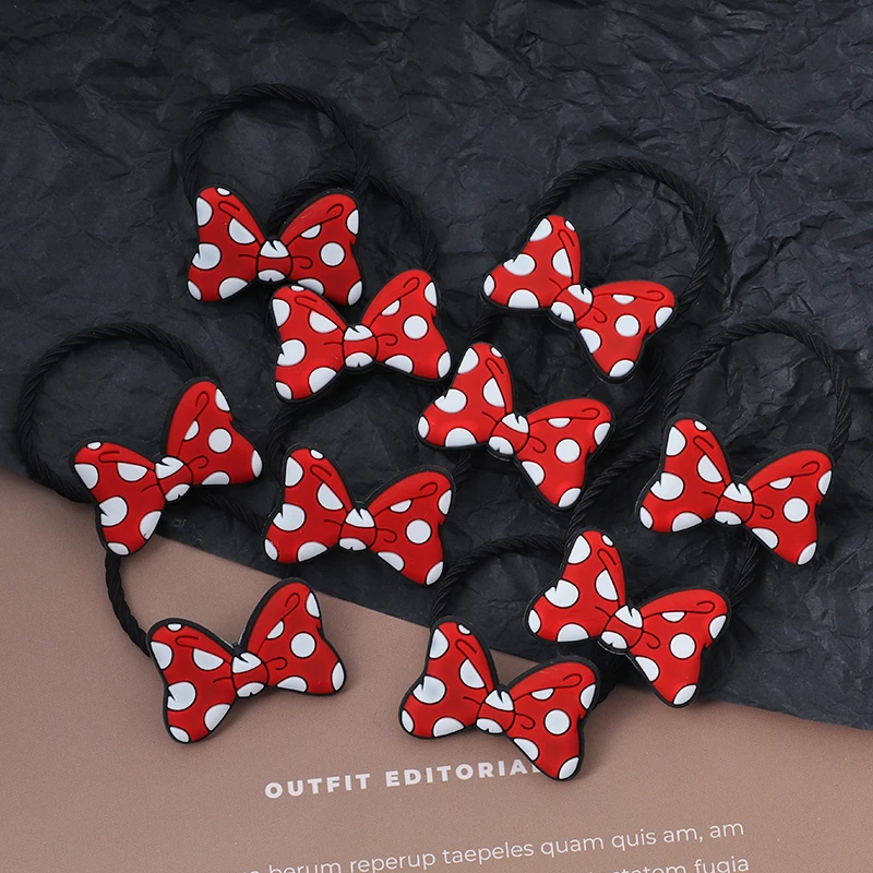 

10PCS/Set Cute Bow-knot Hair bands Hair Accessories Cartoon animal flowers Headwear Girls Elastic Rubber Bands Sweet Scrunchies