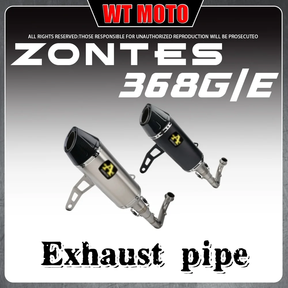 

Для ZONTES 368G выхлопная труба полностью передняя часть из нержавеющей стали AK хвостовая часть из углеродного волокна для zontes 368g