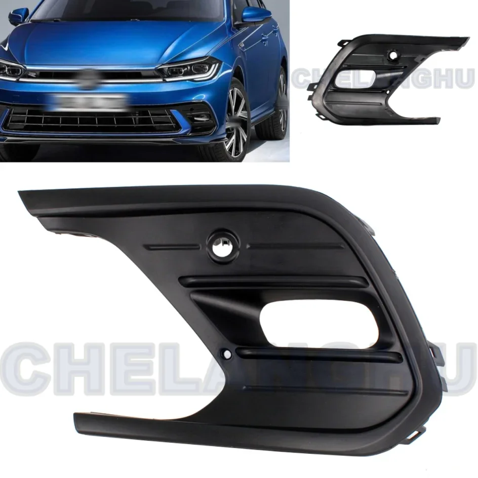 

For VW Polo 2018 2019 2020 2021 2022 2023 Left Side Front foglights Lamp Grille Cover car acesssories 2G0854661A