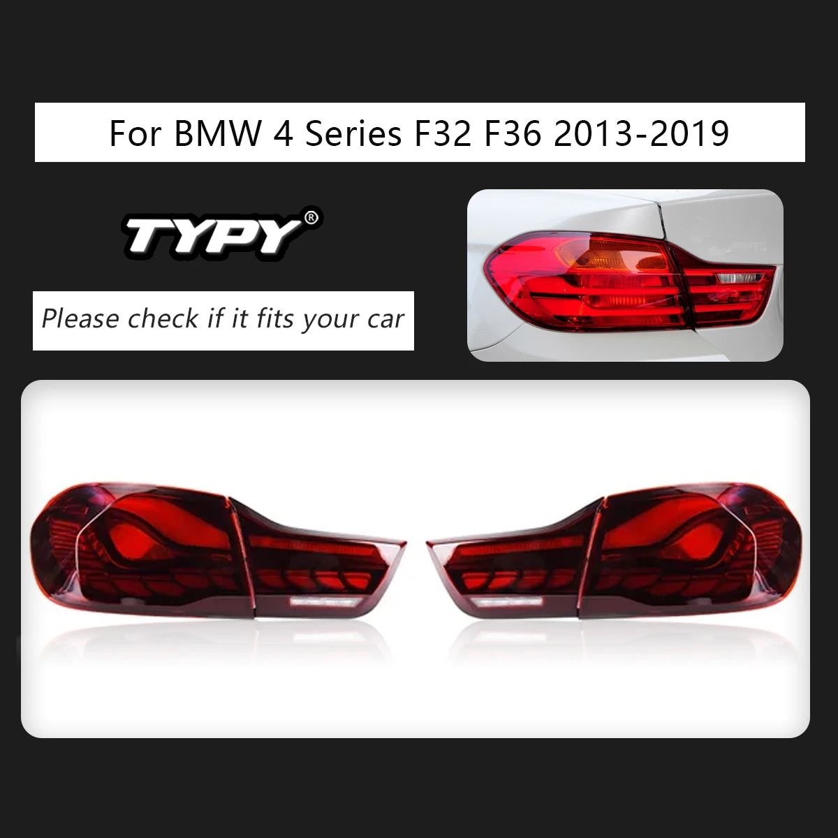 BMW 4シリーズF32用テールランプ,ヘッドライト,DLTダイナミック