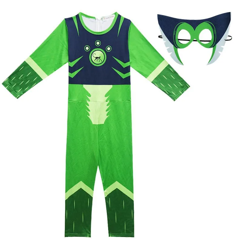 Kids Boys Anime Cartoon Animal Hero Long Sleeves Jumpsuit Outfit Halloween Cosplay Costume