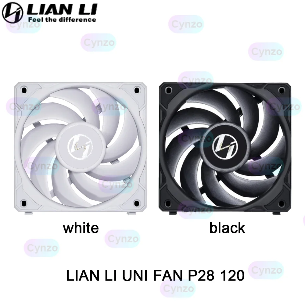 LIAN LI UNI-ventilador P28 120 PWM, cojinete FDB, refrigeración sin embrague, cadena en forma de Margarita, conexión en L, refrigeración de aire/agua de la caja del ordenador