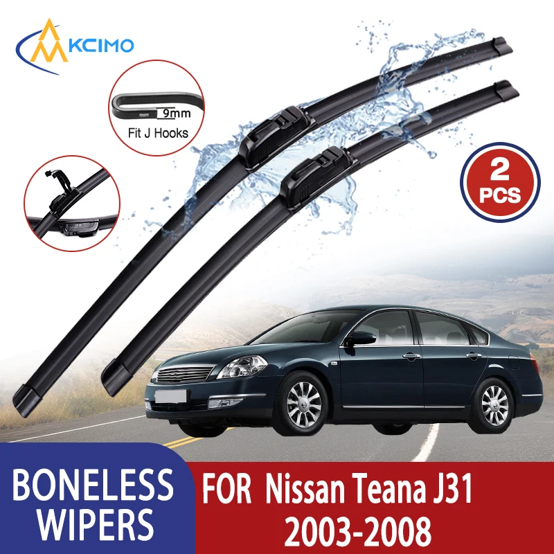 

Kcimo For Nissan Teana J31 2003-2008 Car Wiper U-type Soft Rubber Boneless Wiper HD Quiet Durable Automotive Wiper 24"+18"