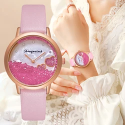 Women's Watch Pu Leather Strap Wristwatch Quartz Watches Women Clock Pointer Watches Gift Reloj Mujer Montre Femme