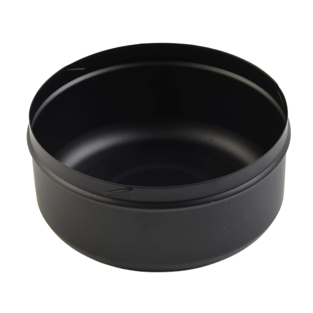 Round Rotary Ashtray Large Metal Rotating Ashtray Black Chrome 14cm Diameter Cigarette Tray Desktop Decor For Home Office Car