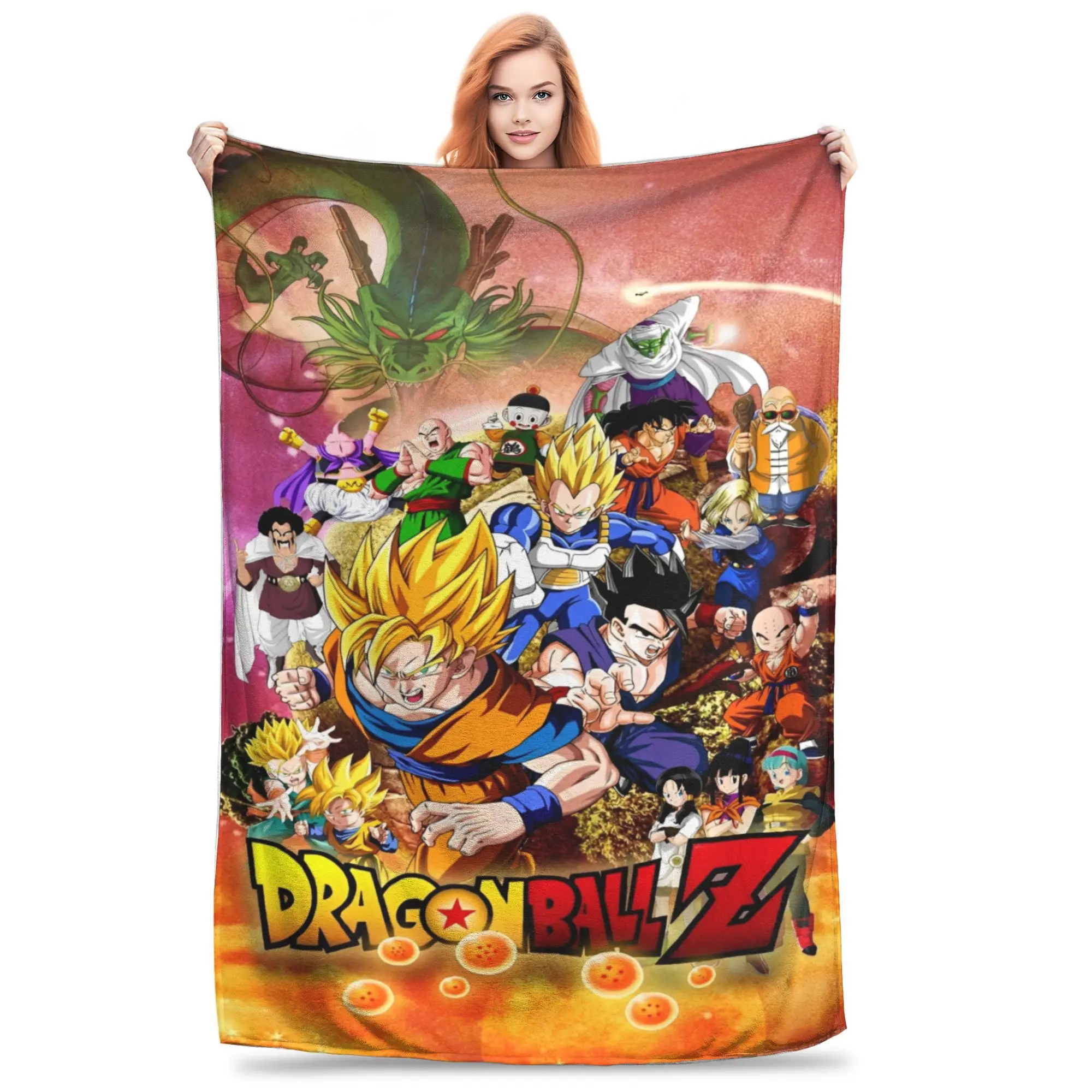 

Одеяло Dragon Ball DragonBall в стиле аниме, супер мягкие теплые пледы для кровати, 50x60 дюймов, многоразмерное покрывало