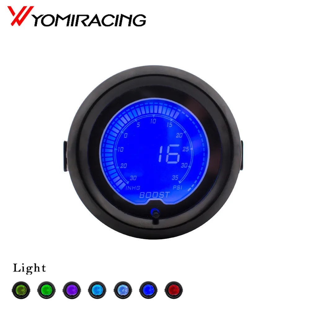 

2" 52mm Boost gauge EVO LCD 7 Colors Digital Turbo Boost gauge -30In.hg-35PSI Car meter Vacuum gauge