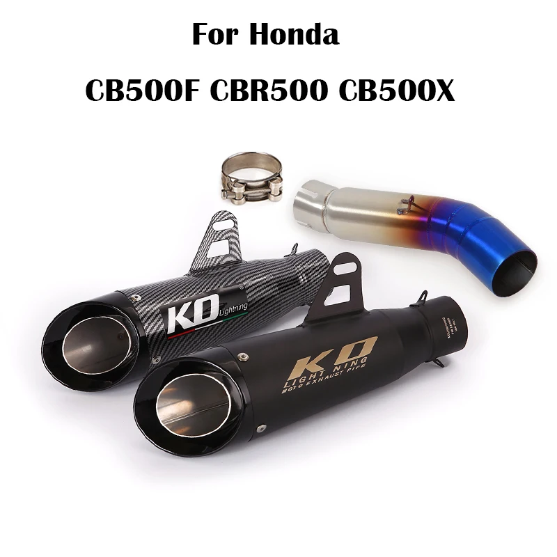 

Slip On 51mm Motorcycle Exhaust System Muffler Tail Pipe Tip Mid Connect Link Tube For Honda CB500F CBR500 CB500X 2013-2015