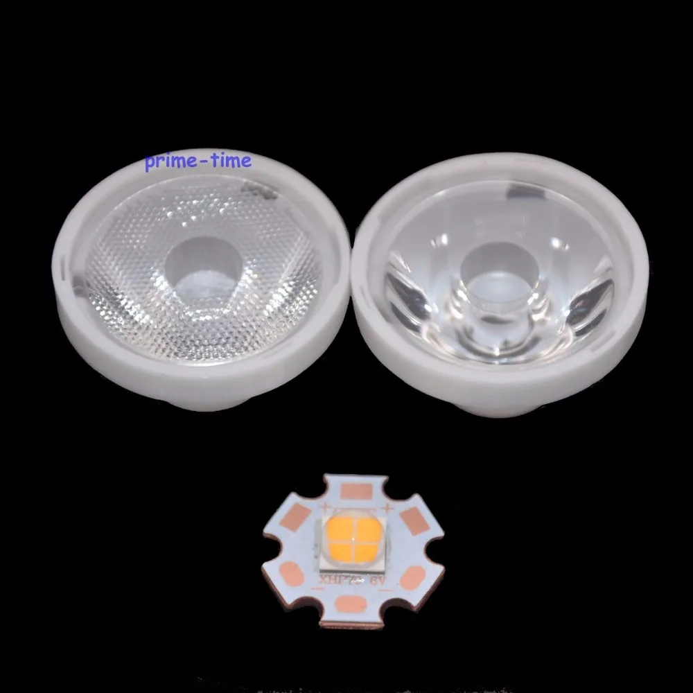 10pcs 32.5MM LED Lens 25 Degree Beaded Surface or 8 Degree Clear Surface Optical Grade PMMA LED Lens For Cree XHP70 MKR