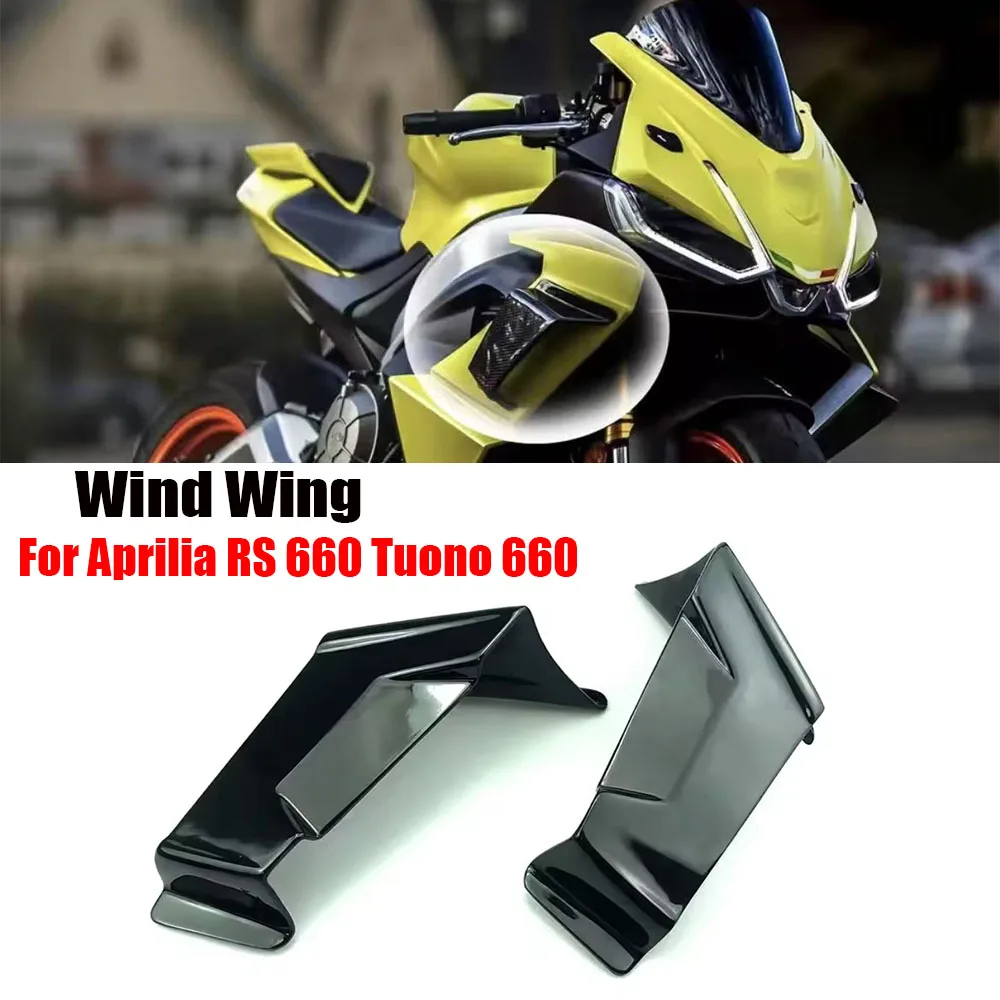 

For Aprilia RS 660 Tuono 660 2021 2022 2023 Front Spoiler Fxed Wind Winglets Motorcycle Winglet Aerodynamic Wing Kit Spoilers